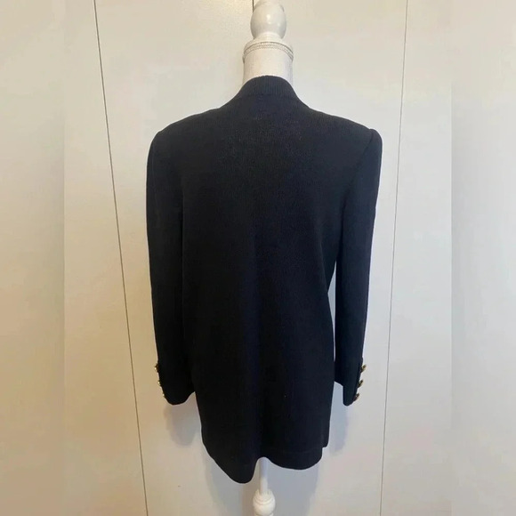 St. John Basics Santana Knit Cardigan / Jacket Gold Rivets Buttons Size P - Picture 3 of 11